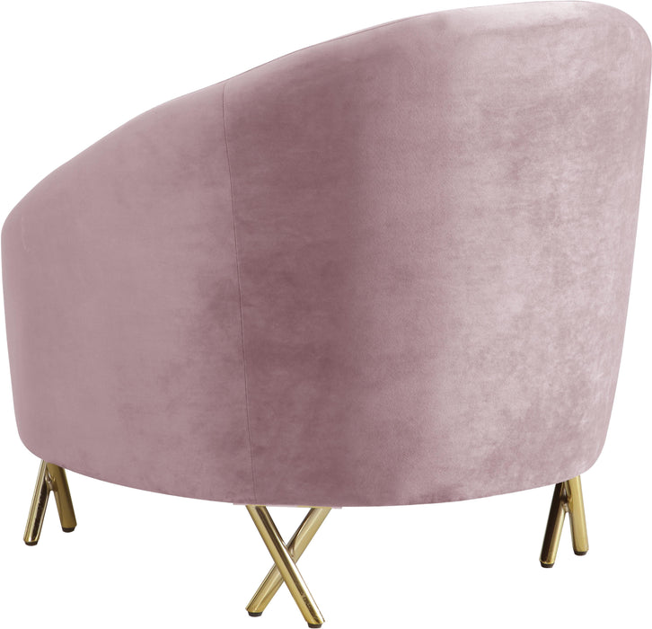 Serpentine Pink Velvet Chair