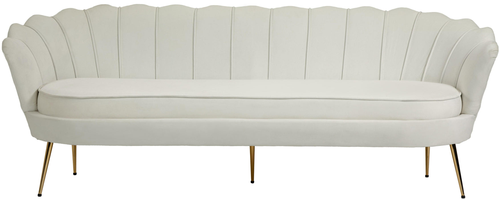 Gardenia Cream Velvet Sofa - D&N Furniture (PA)