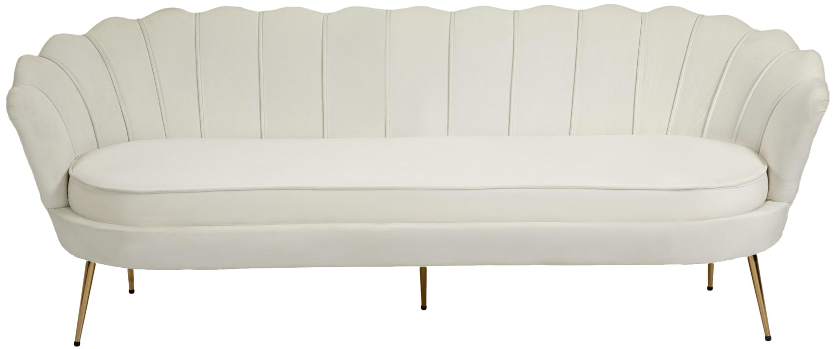 Gardenia Cream Velvet Sofa - D&N Furniture (PA)