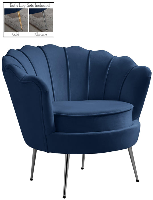 Gardenia Navy Velvet Chair - D&N Furniture (PA)