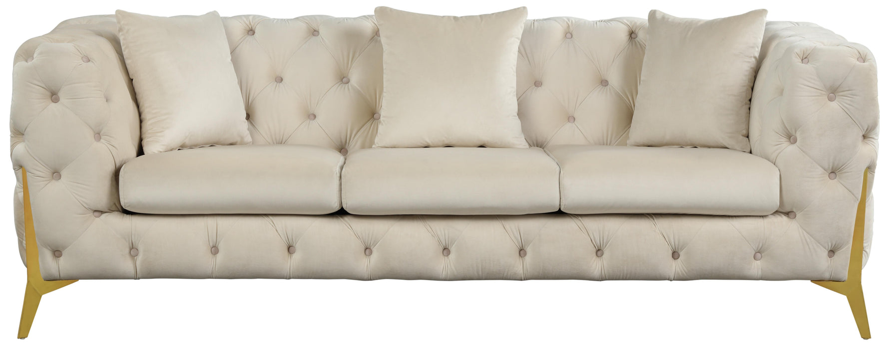 Kingdom Cream Velvet Sofa