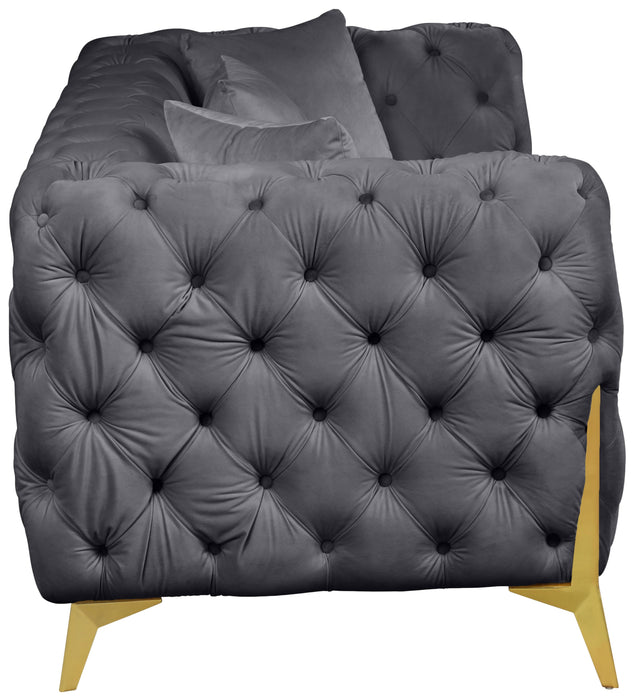 Kingdom Grey Velvet Sofa - D&N Furniture (PA)