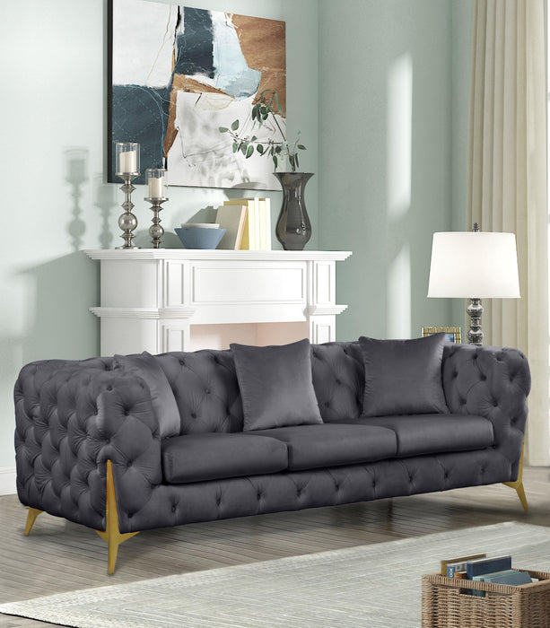 Kingdom Grey Velvet Sofa - D&N Furniture (PA)