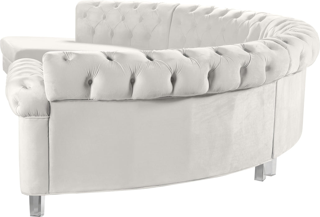 Anabella Cream Velvet 4pc. Sectional - D&N Furniture (PA)