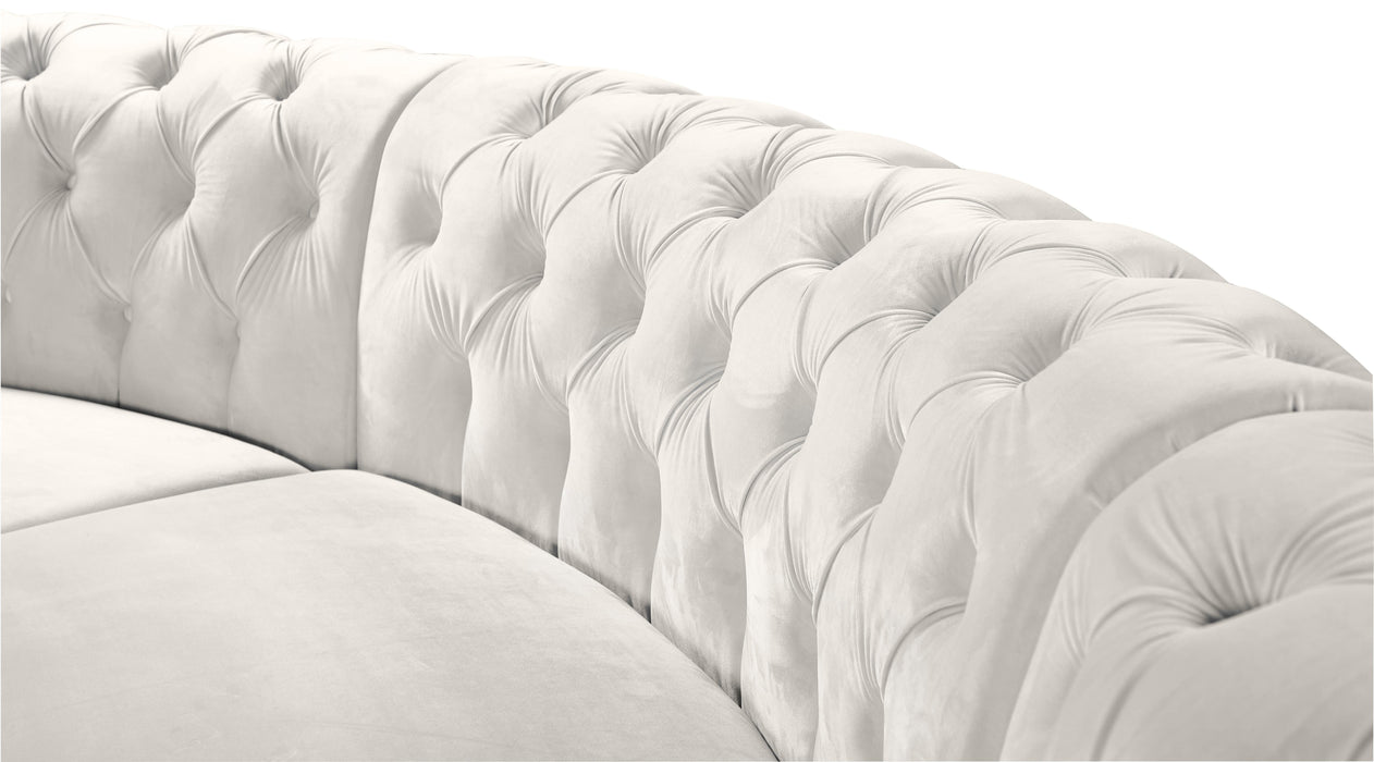 Anabella Cream Velvet 5pc. Sectional