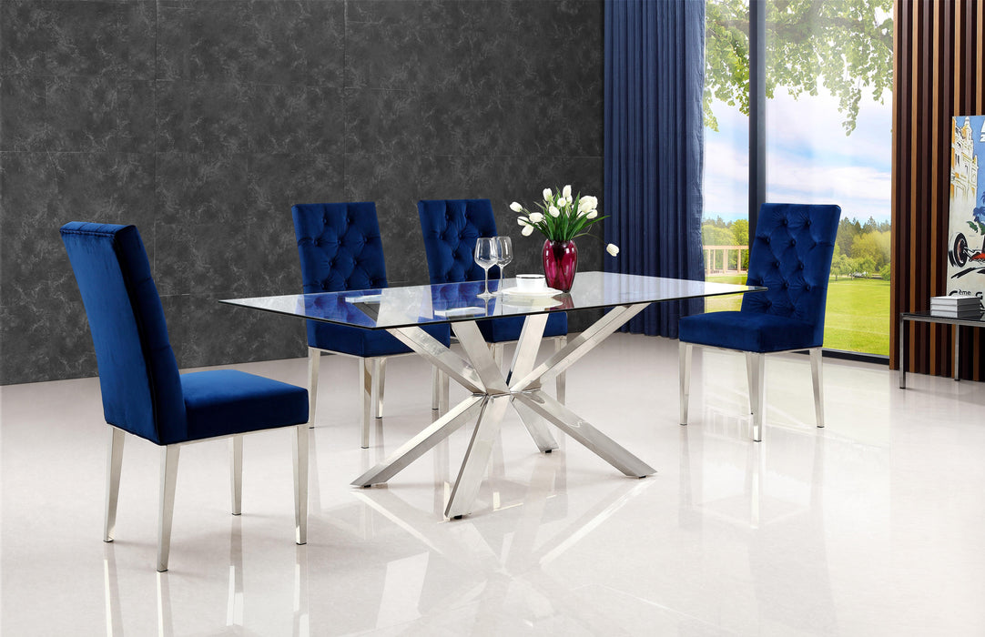 Juno Chrome Dining Table - D&N Furniture (PA)