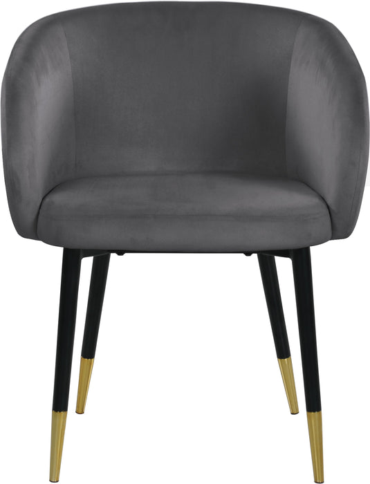 Louise Grey Velvet Dining Chair - D&N Furniture (PA)