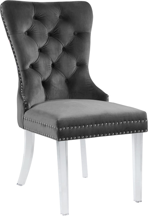 Miley Grey Velvet Dining Chair - D&N Furniture (PA)