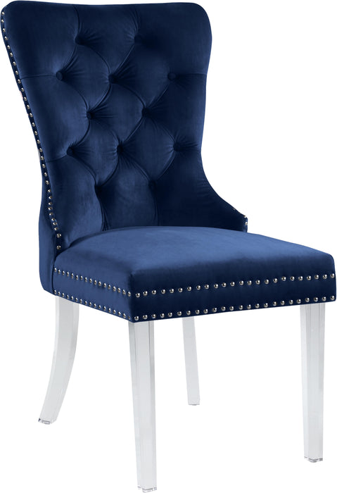 Miley Navy Velvet Dining Chair - D&N Furniture (PA)