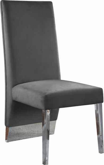 Porsha Grey Velvet Dining Chair