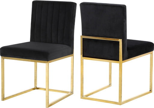 Giselle Black Velvet Dining Chair image