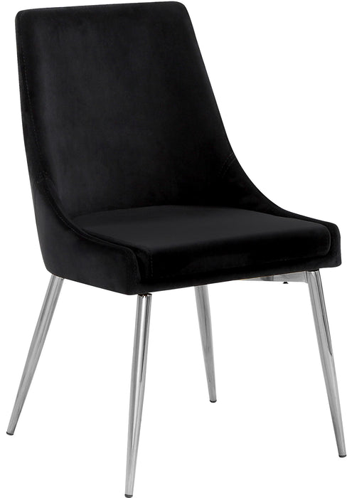 Karina Black Velvet Dining Chair - D&N Furniture (PA)