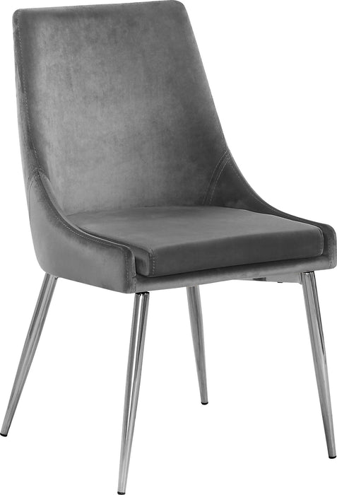 Karina Grey Velvet Dining Chair - D&N Furniture (PA)