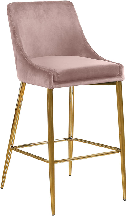 Karina Pink Velvet Stool