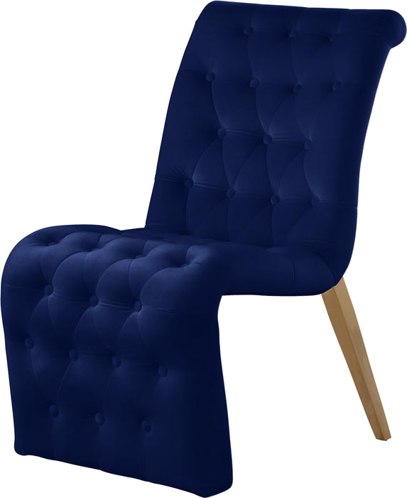Curve Navy Velvet Dining Chair - D&N Furniture (PA)