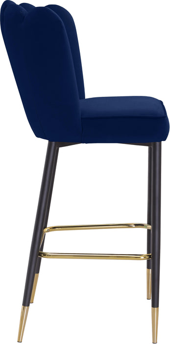 Lily Navy Velvet Stool