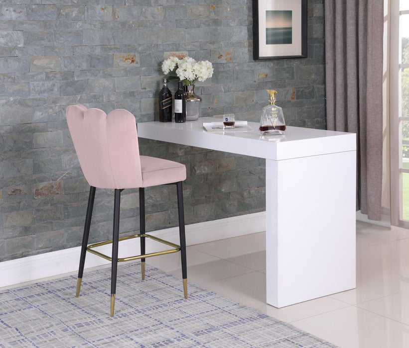 Lily Pink Velvet Stool