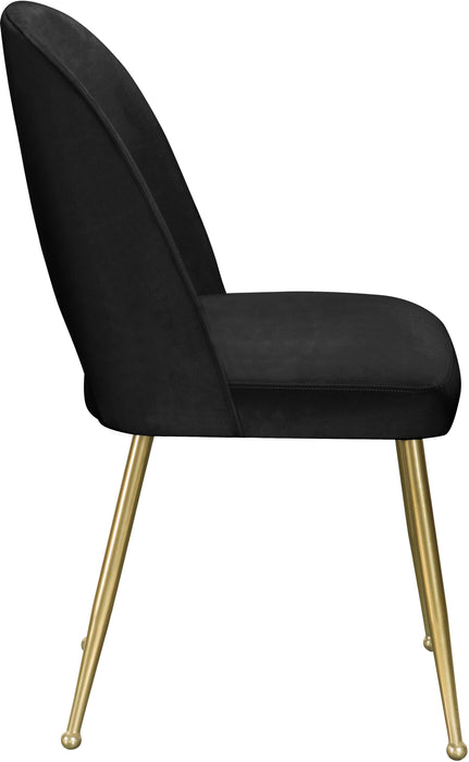Logan Black Velvet Dining Chair - D&N Furniture (PA)