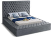 Bliss Grey Velvet Queen Bed (3 Boxes) image