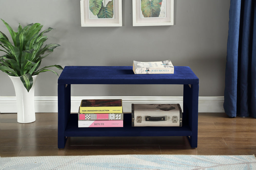 Cleo Navy Velvet Night Stand - D&N Furniture (PA)