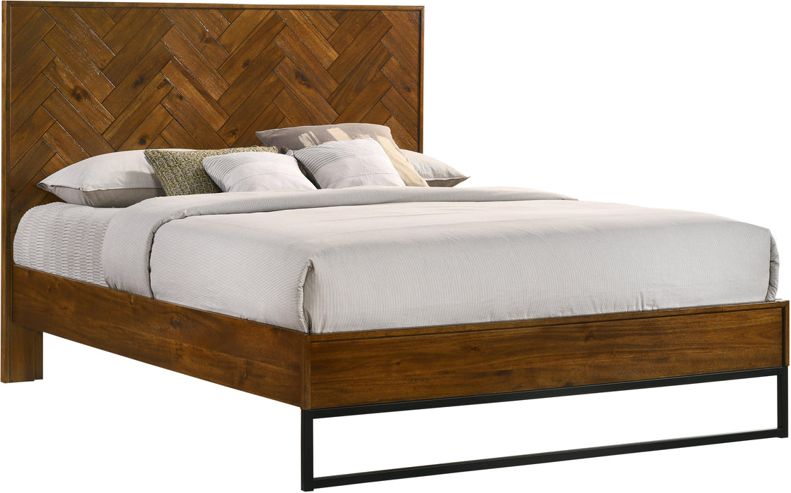 Reed Antique Coffee Queen Bed (3 Boxes)