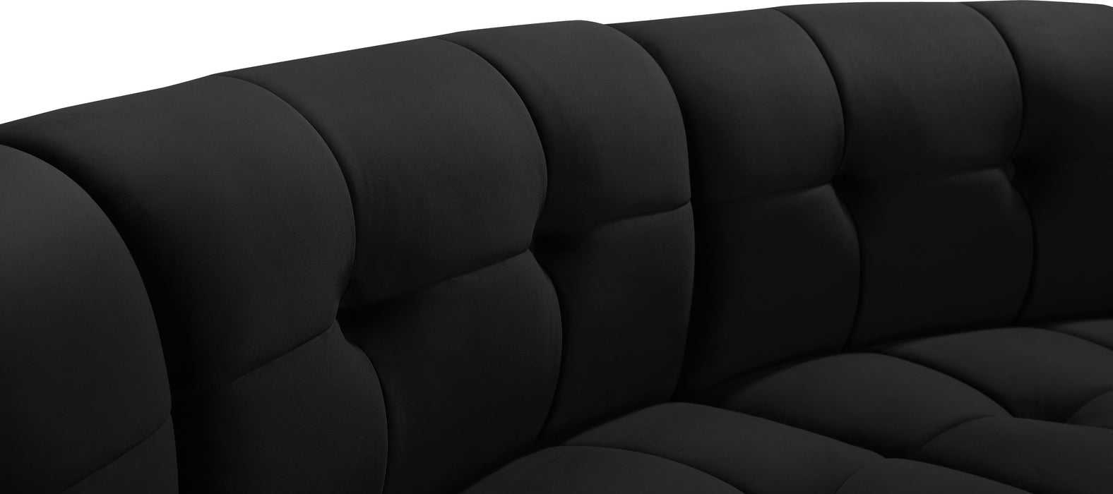 Limitless Black Velvet 11pc. Modular Sectional