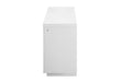 Aileen White 66" Ent Unit with LED, Speakers, Crystal and Pop-Up Doors