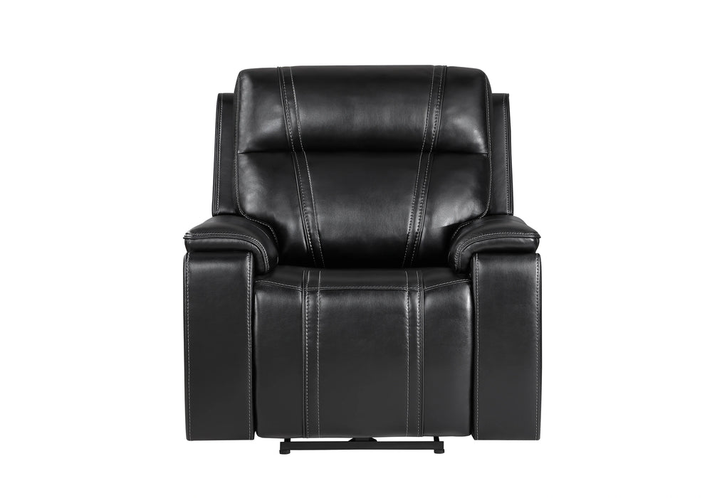 U8880 Black Leather Power Recliner