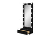 Ella Black Narrow Tall Mirror with Drawer and Speaker