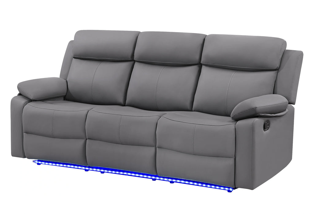 U6026 Pu 72A Reclining Sofa with LED