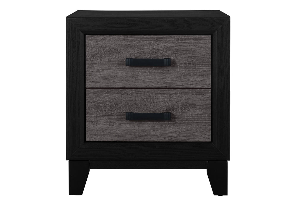 Lisbon Grey and Black Nightstand