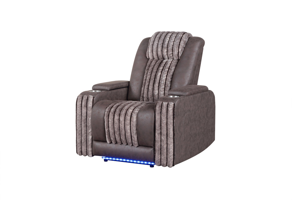 U8000 Power Recliner with Power Headrest and LED
