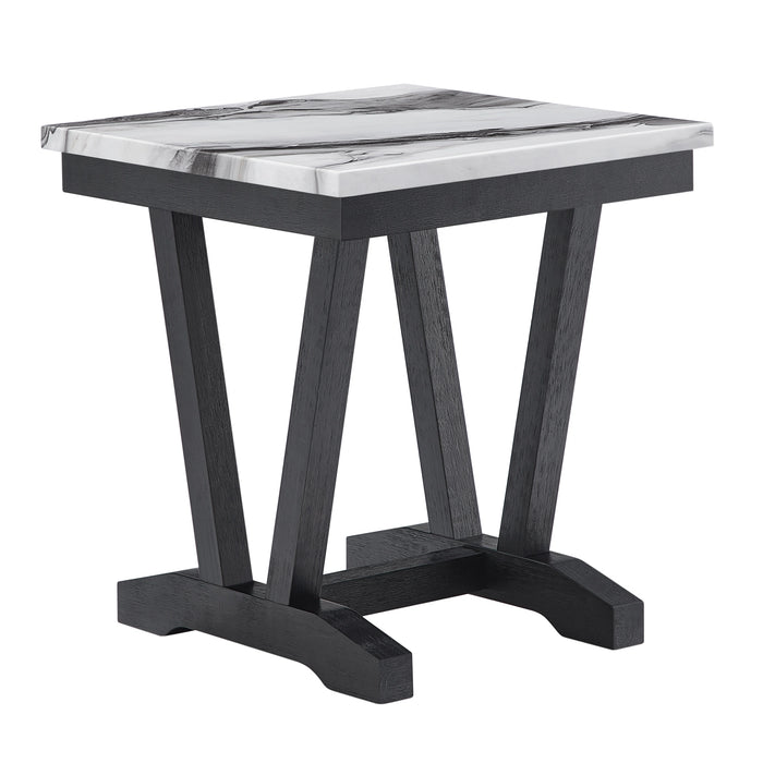 T1319 Blk/Wht End Table