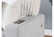 U0204 Light Grey/White Reversible Pull Out Sofa Bed