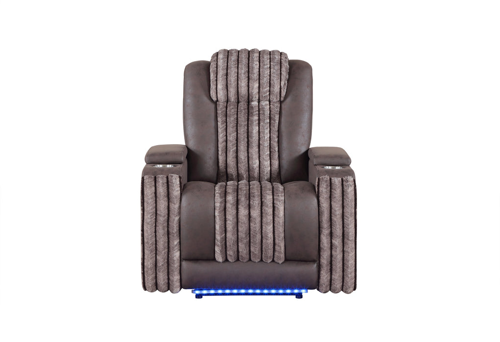 U8000 Power Recliner with Power Headrest and LED