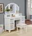 TRACY White Vanity w/ Stool image