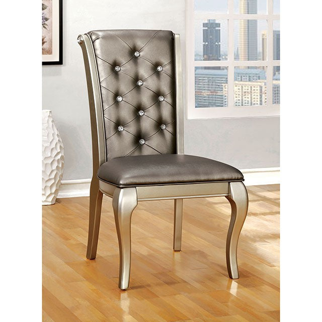 AMINA Champagne Side Chair (2/CTN)