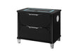 Lando Black Nightstand with Speaker and Wireless Charging Platform