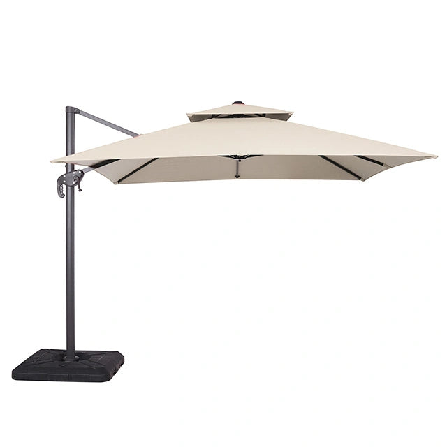 Hero 10 Ft Square Umbrella w/ Double Top + 37" Large Base