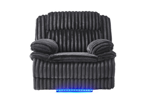 U8686 Black Power Recliner with LED