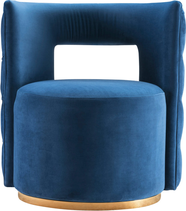 Theo Navy Velvet Accent Chair