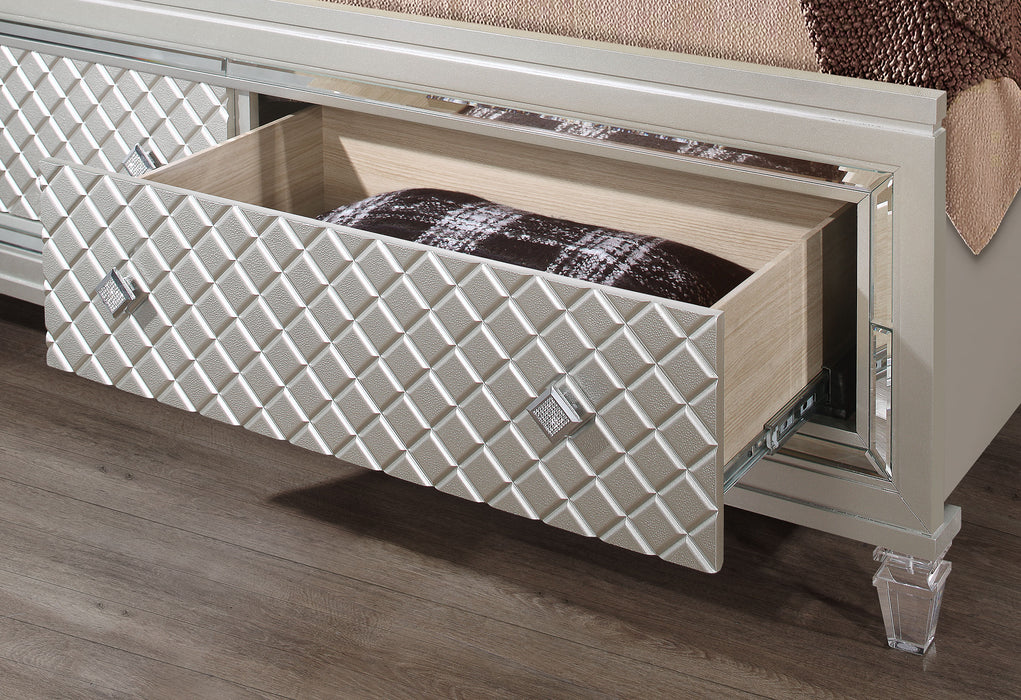 PARIS CHAMPAGNE KING BED WITH LED