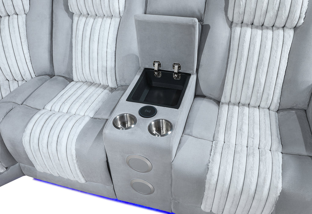 U8000 GREY P2 SECTIONAL WITH LED