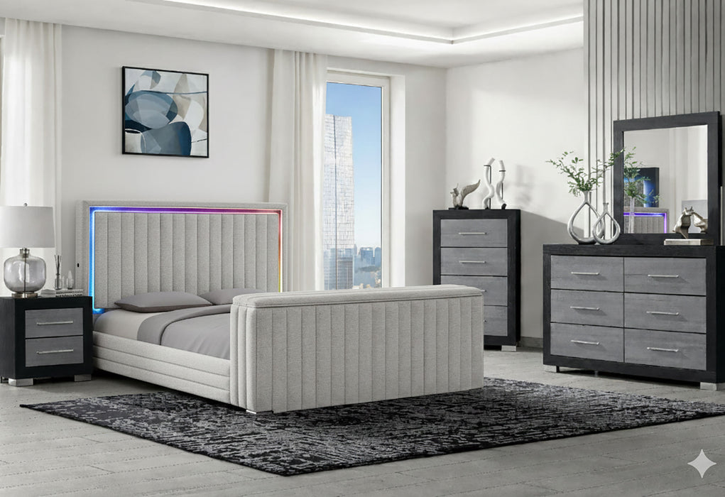 ELIAS/EMMA TV FB BLACK QUEEN BED GROUP