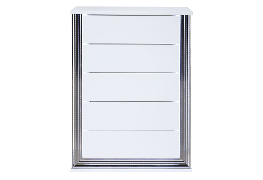 Ylime Smooth White Chest with LED
