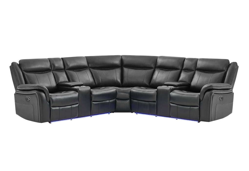 UM02 BLACK SECTIONAL