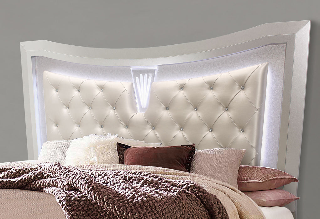 PARIS CHAMPAGNE KING BED WITH LED